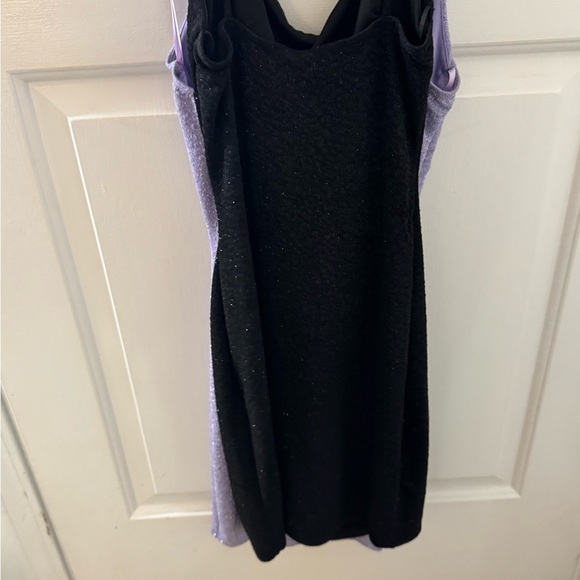 black formal dress. short. glitter. perfect condition. worn once. size x small. - Picture 3 of 4